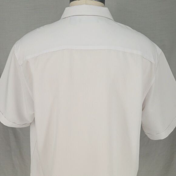 Cubavera Shirt 2XL Mens XXL White Green Embroidery Graphic Linen Cotton Casual - Picture 14 of 16